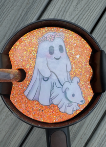 40oz Girlie Ghosty with Dog Topper