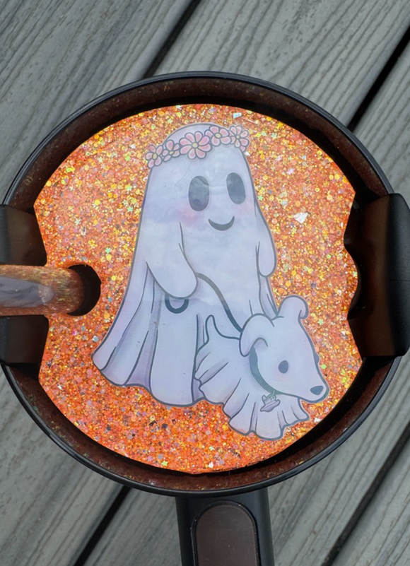 40oz Girlie Ghosty with Dog Topper