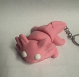 Pink Axolotl Keychain