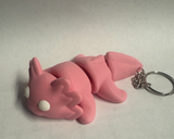 Pink Axolotl Keychain