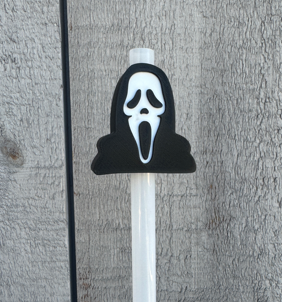 Ghost Face Straw Topper