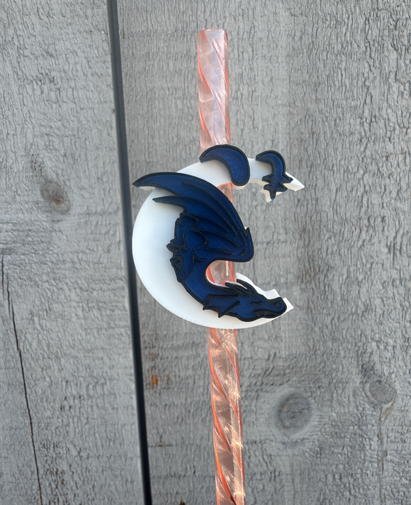 Dragon sleeping on a moon