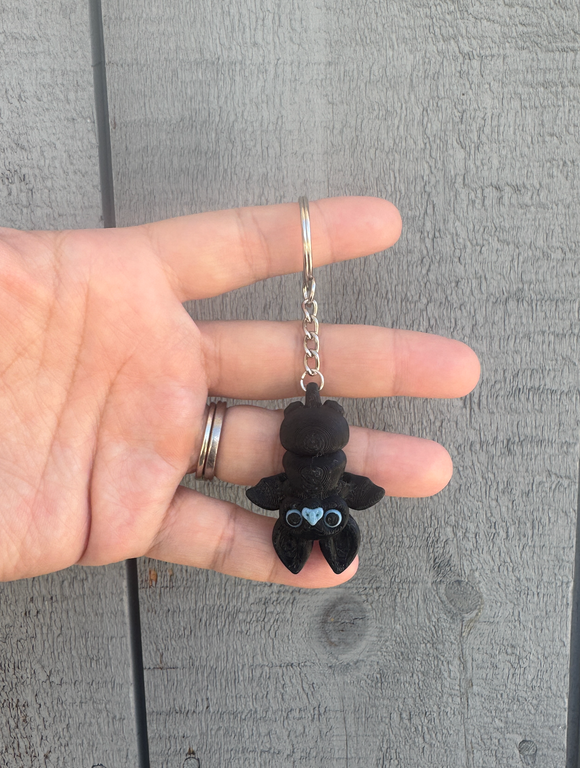 Blue Eyes Bat Keychain
